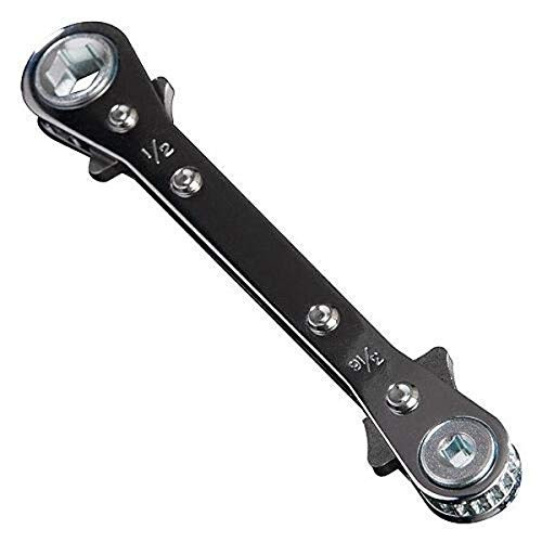 hilmor 1839045 Service Wrench, 1/2" x 9/16" Hex, 3/16" x 1/4" Square