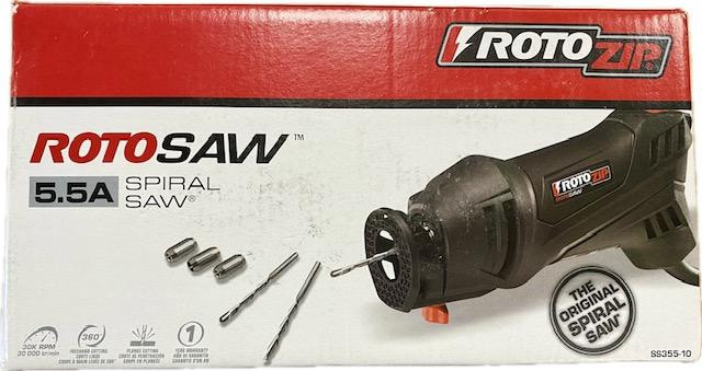 Rotozip SS355-10 5.5 Amp High Speed Spiral Saw System with 2 Accessories