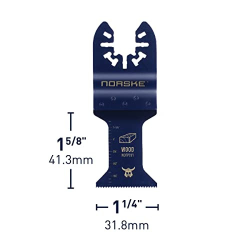 10-Pack Norske NOTP276 1-1/4" Flush Cut Oscillating Blade for Wood, Uni-Fit