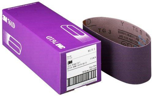 5-Pack 3M 81393 Heavy-Duty Cloth Sanding Belts, 3" x 18" 50Y
