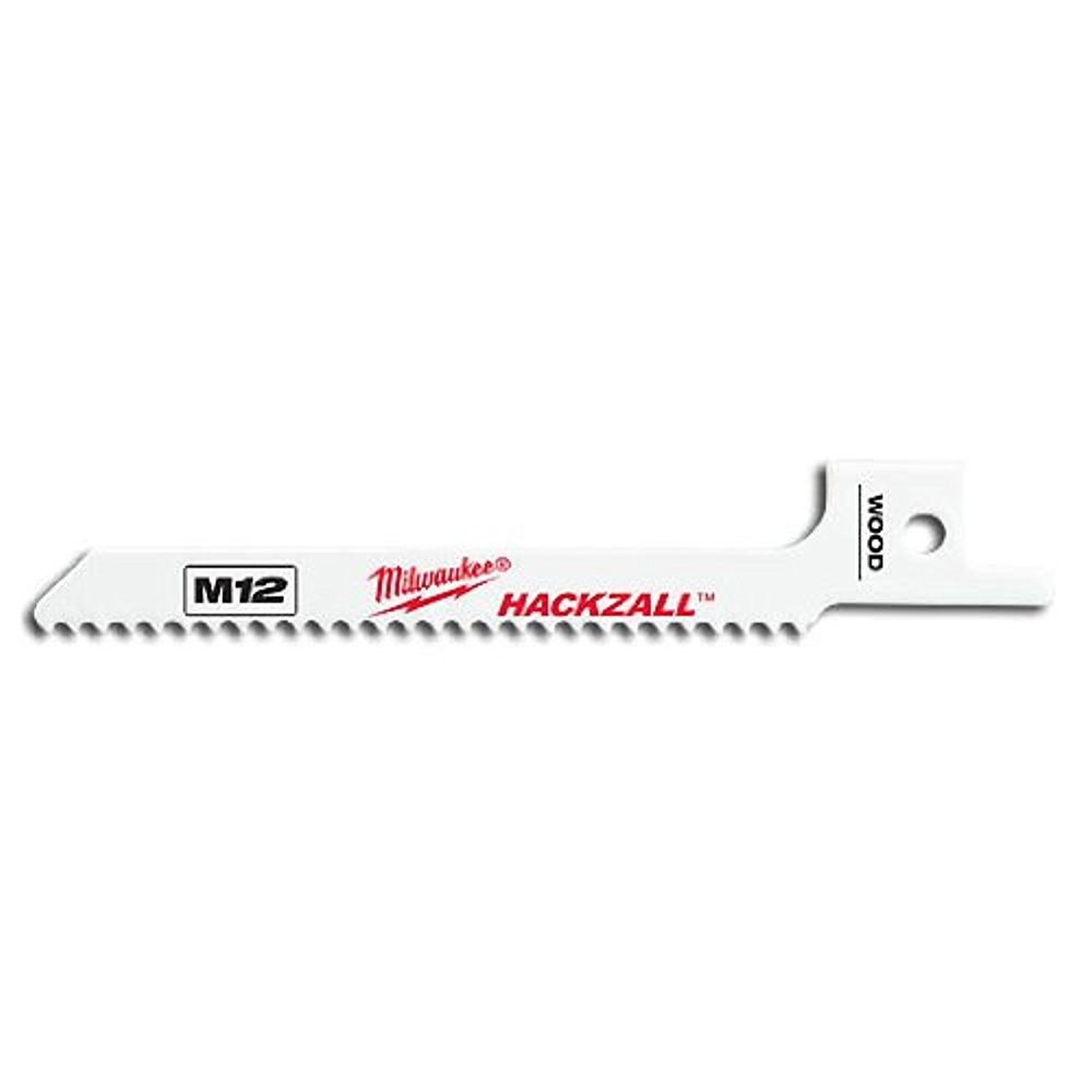 Milwaukee (49-00-5310) 3-1/2" Wood Scroll Hackzall Blade - 5 Blade Pack