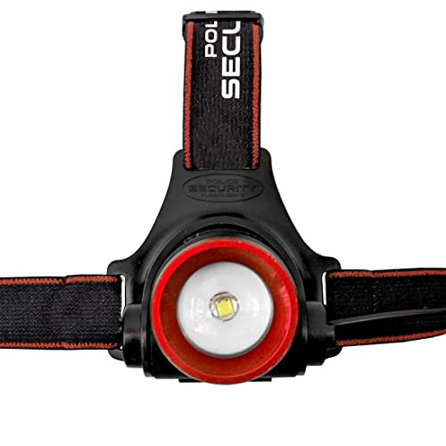 Police Security Lookout Headlamp - 1000 Lumens - Water Resistant - Pivoting Base