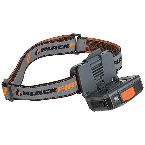 Blackfire - Klein Tools Outdoors - Rechargeable Auto-Off LED Headlamp, BBM6048, Spot Light, Flood Light, 3 Modes, for Outdoor Use, Hiking, Camping, Hunting, Fishing