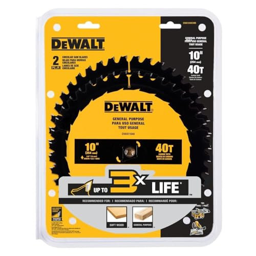 DeWalt DWA1240CMB Series 20 Construction Circular Saw Blade Combo Pack, 12", 40T