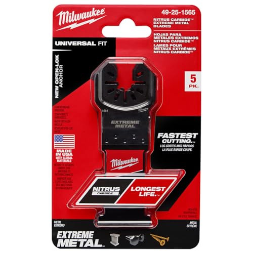 Milwaukee 49-25-1565 (5-Pack) NITRUS Carbide Extreme Oscillating Blades