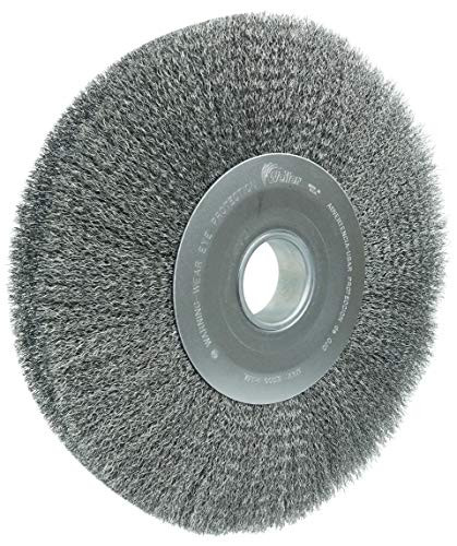 Weiler 03220-0 12" Wide Crimped Wire Wheel, .0118" Steel Fill, 2" Arbor Hole, Made in The USA