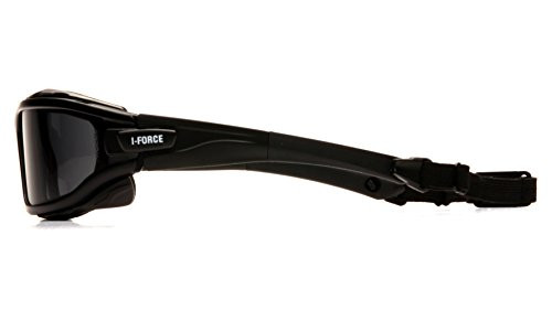 Pyramex (1-Pair) I-Force Sporty Dual Pane Anti-Fog Goggle, Black Frame/Gray Anti-Fog Lens (SB7020SDT)