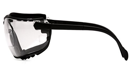 PYRAMEX Safety (1-Pair) V2G Bifocal Readers Eyewear, Black Strap/Temples, Clear +1.5 Anti-Fog Lens (GB1810STR15)