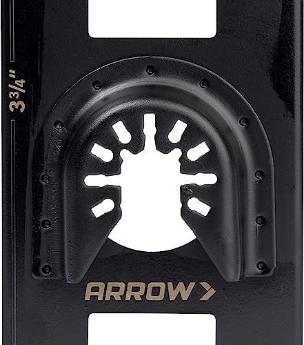 Arrow OSCGB1-1 1 Gang Electrical Box Drywall Cutting Blade for Oscillating Tools, Universal, Fits Most Multitools, Includes Adapter, Makes 2-7/8” by 3-3/4” Hole