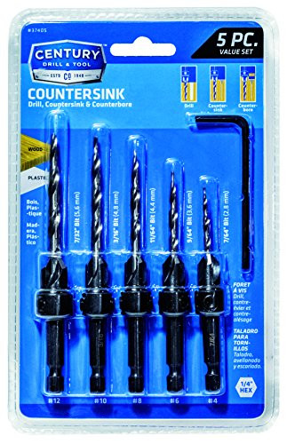 Century Drill and Tool 37405 Countersink 5 Pc. Set