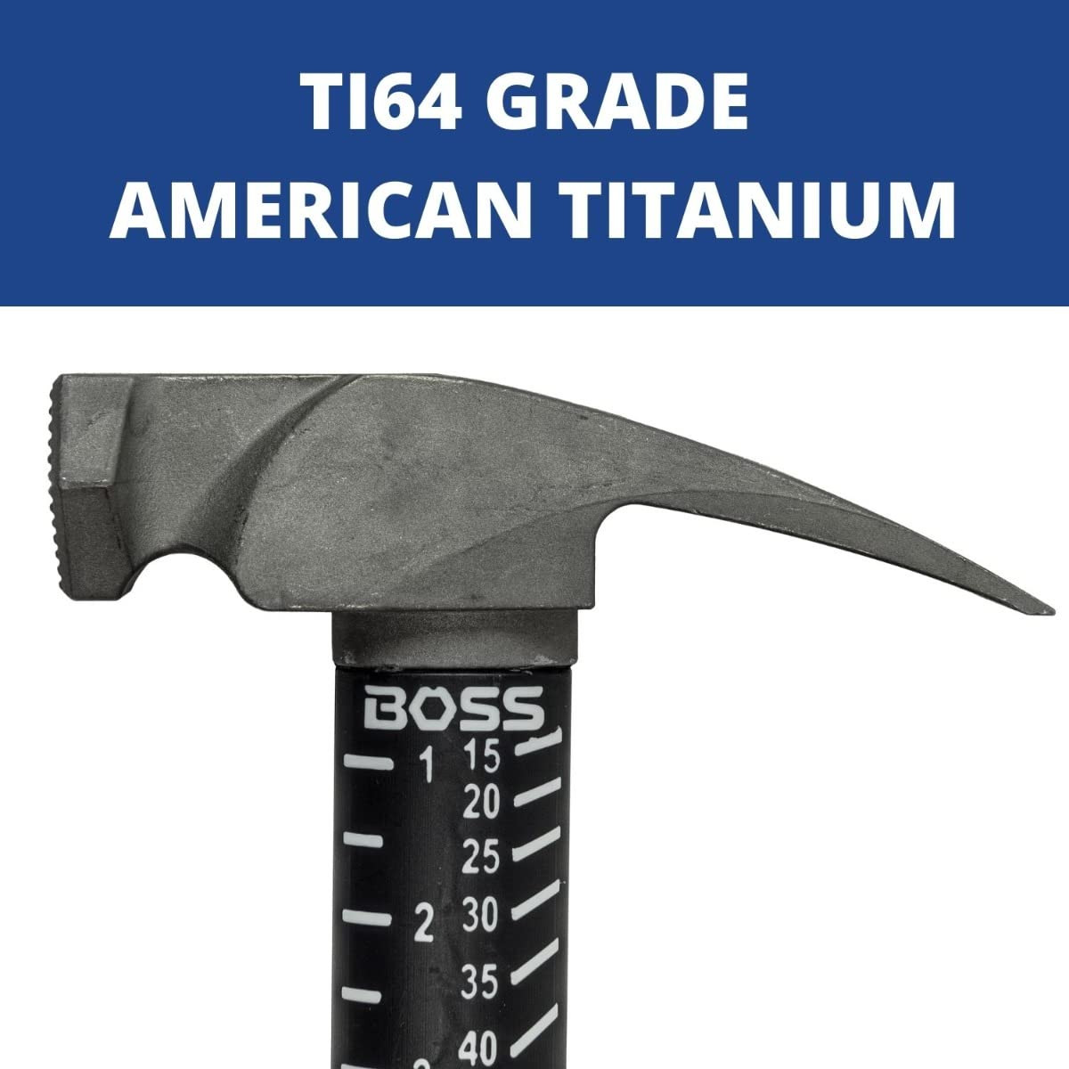 Boss BH12TIPFM 12oz Titanium Hammer w Fiberglass Handle - Made in USA