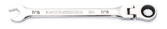 GEARWRENCH 7/16" 4 Degree Swing Arch 12 Point Flex Head Ratcheting Combination Wrench - 86744