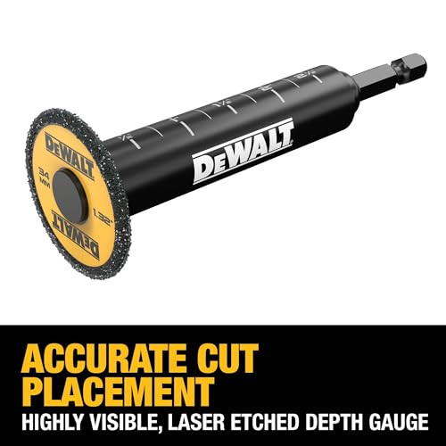 DEWALT Impact Connect Pipe Cutter, PVC Cutter, Diamond Grit Cutting Wheel (DWAIPCIR)