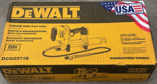 DEWALT 20V MAX Grease Gun, Cordless, 42” Long Hose, 10,000 PSI, Variable Speed Triggers, Bare Tool Only (DCGG571B)