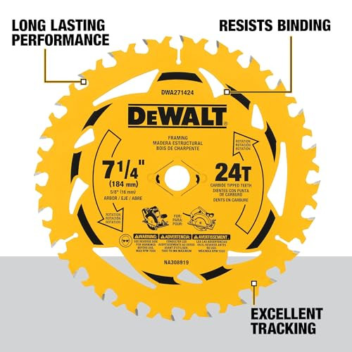 DEWALT 7-1/4 in. 24T Circular Saw Blade (DWA271424)
