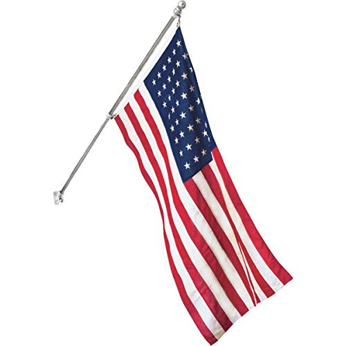 Valley Forge Flag All-American Series 3 x 5 Foot Nylon US American Flag Kit with 2-PC 6-Foot Aluminum Pole and Bracket - SSTINT-AM6