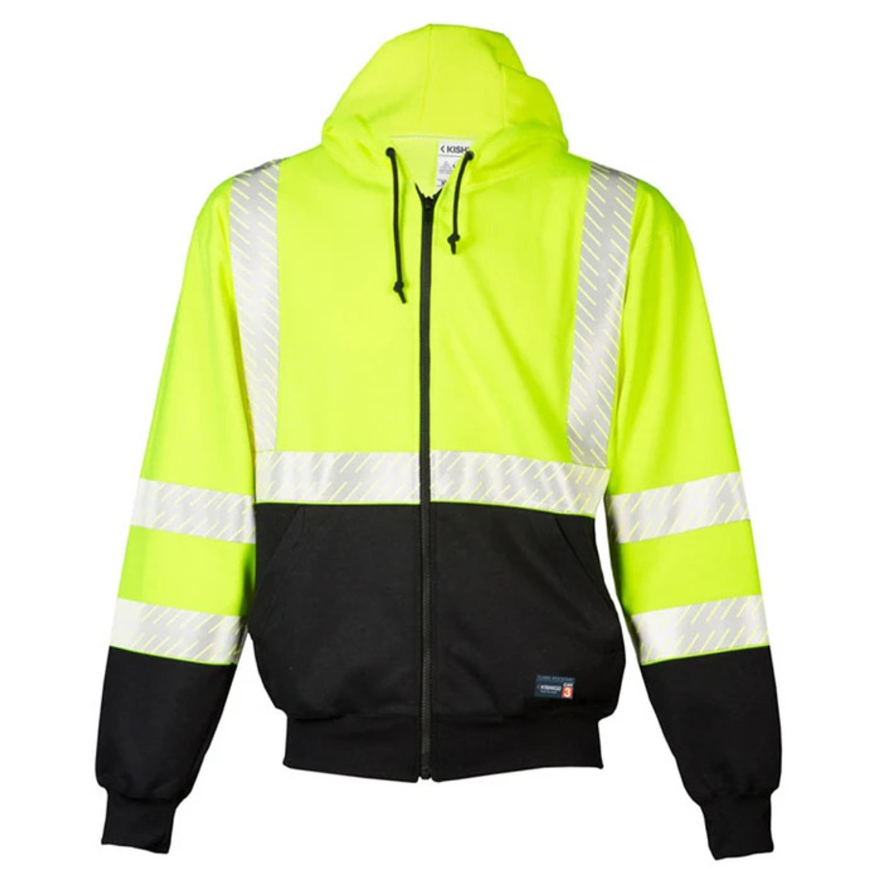 Kishigo F507 (Size Large) Sweatshirt Lime Hoodie