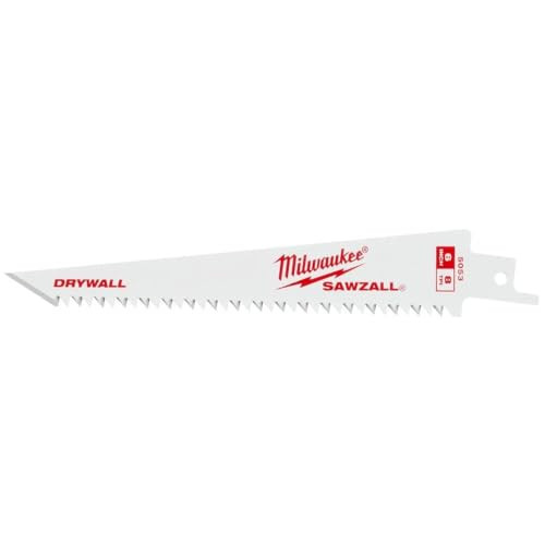 Milwaukee 3PK SAWZALL 6” 8TPI Drywall Blades (48-00-5053)