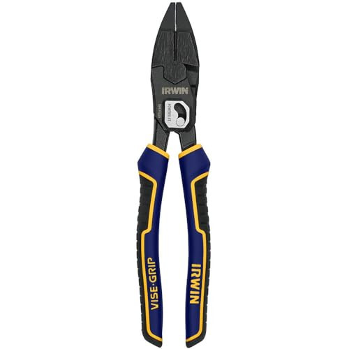IRWIN VISE-GRIP Pliers, PowerSlot High Leverage Lineman's, 9.5 Inch (IWHT84000)