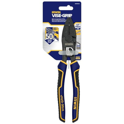 IRWIN VISE-GRIP Pliers, PowerSlot High Leverage Lineman's, 9.5 Inch (IWHT84000)