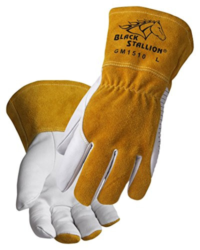 Black Stallion Revco (1-Pair/Medium) BSX Comfortable and High-Dexterity MIG/TIG Welding Glove, GM1510-WT-MED