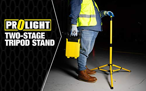 Prolight 311006 Two-Stage Tripod Stand for Lights, Yellow