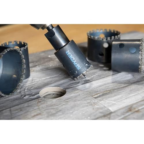 Spyder 3-Piece Diamond Arbored Hole Saw Bit Set (3/16, 1/4, 1/2-Inch) 600950