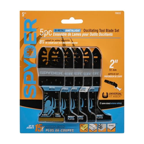 SPYDER (5-Pack) Bi-Metal Wood and Metal Cutting Oscillating Tool Blade