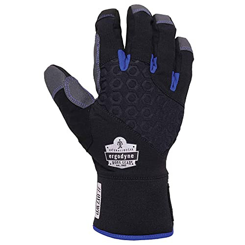 Ergodyne (1-Pair Size-L) unisex adult Reinforced Thermal Waterproof Winter Work Gloves, Black