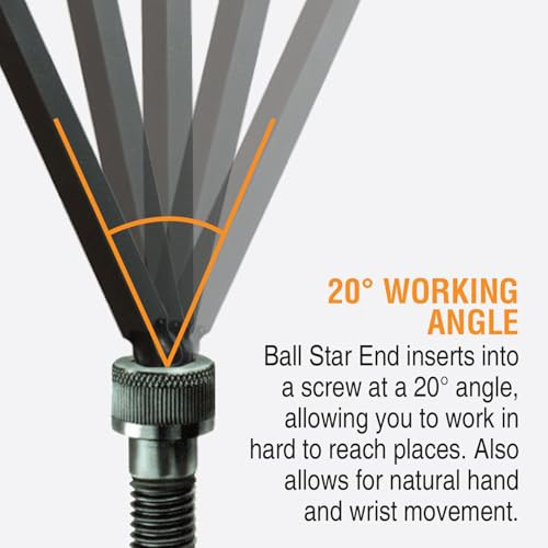 Bondhus 11332 (8 Piece) BallStar L-wrenches, sizes T9-T40