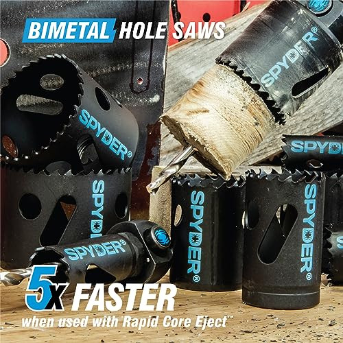Spyder 11pc Bi-Metal Hole Saw Kit + 2 Hole Saws
