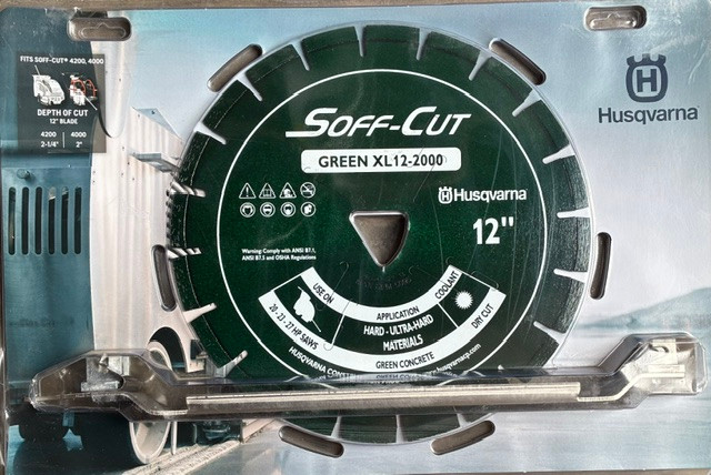 Husqvarna 12" SOFF-CUT GREEN XL12-2000 Saw Blade, 542756106