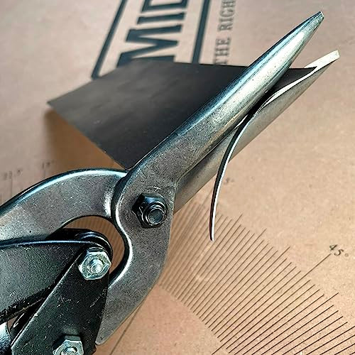 MIDWEST (MWT-6716A)  Power Cutters Long Cut Snip - Straight Cut Regular Tinner Shears, Made in the USA -