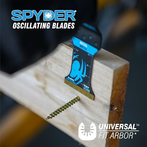 Spyder Oscillating Tool Blade, 1.75-Inch Width x 2-Inch Bi-Metal Wood and Nail Cutting Blade (70005-0)