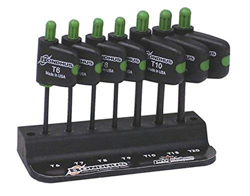 Bondhus 35045 Set of 7 StarPlus Flagdriver Tools, sizes TP6-TP20, multi, one size