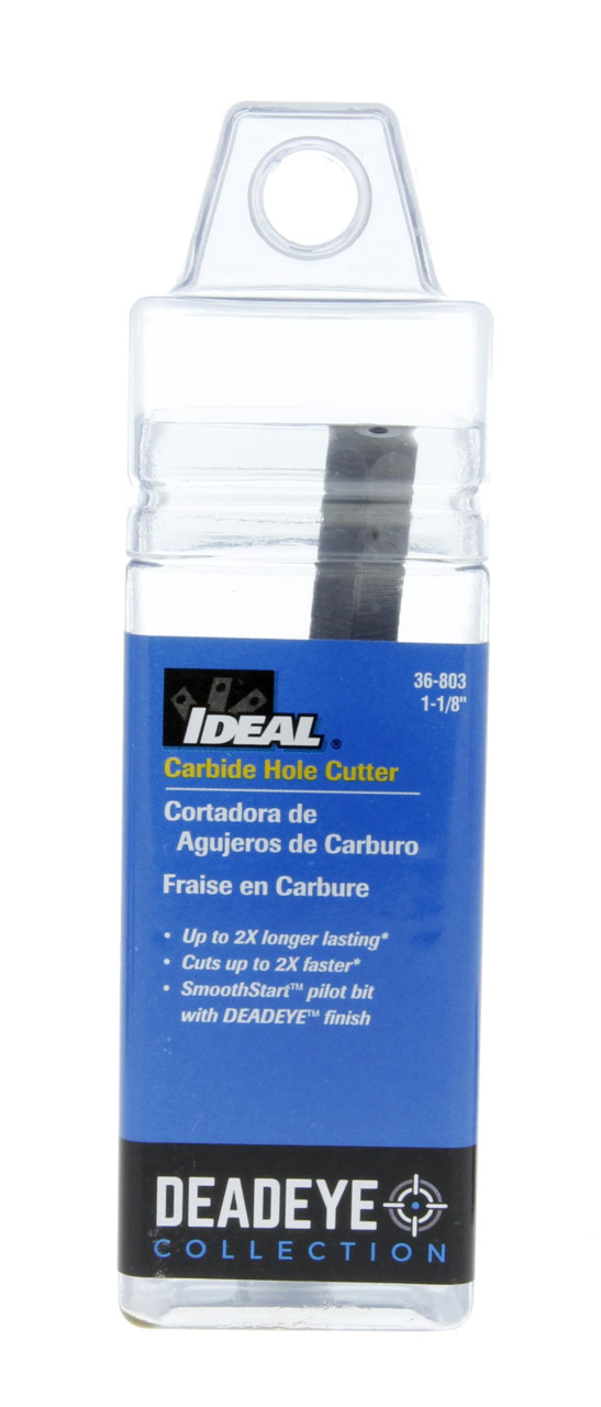 IDEAL INDUSTRIES Deadeye Carbide Tipped Hole Cutter, 1-1/8 in.