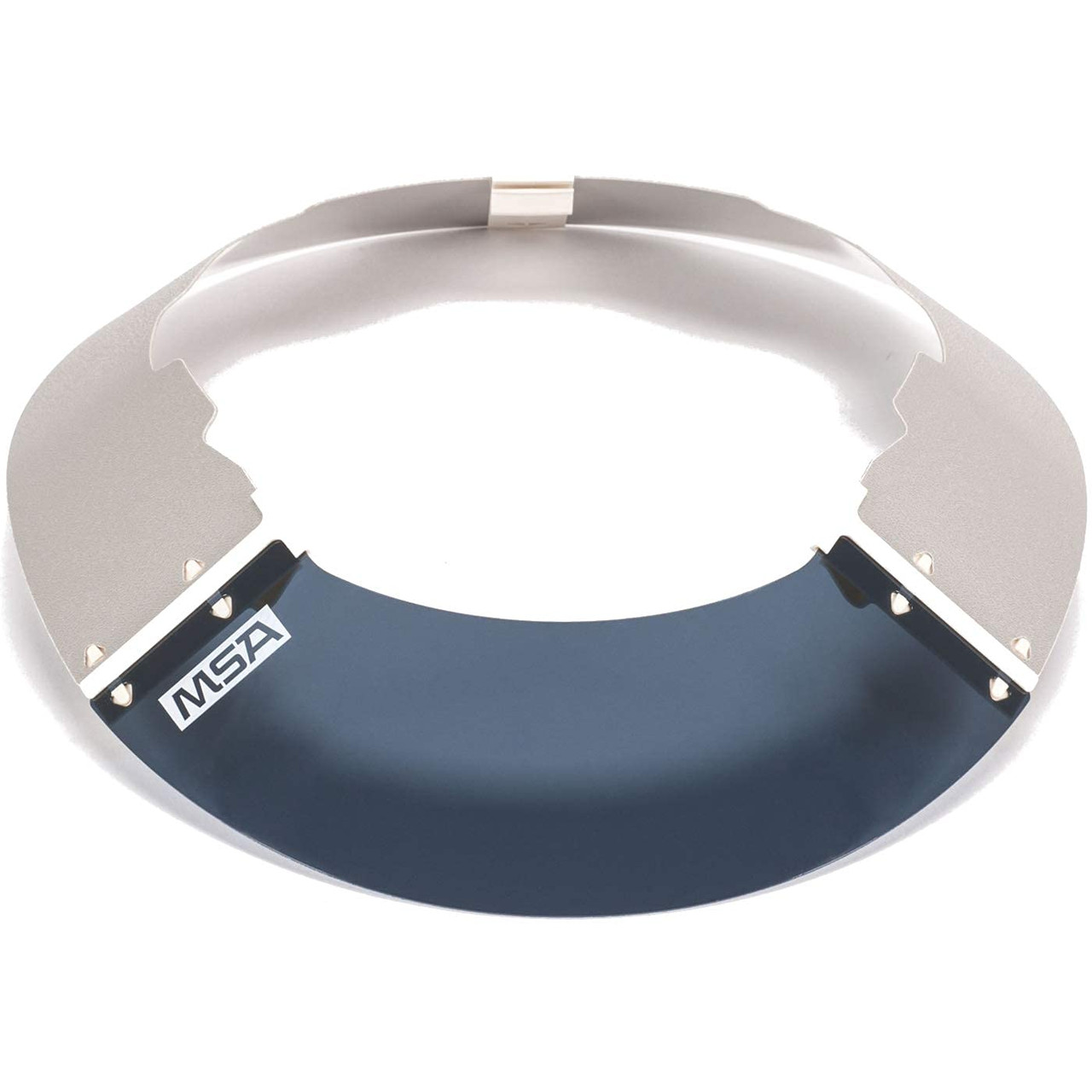 MSA 697290 V-Gard Sun Shield - Standard V-Gard Cap Attachment, Polyurethane Brim Extender, Smoke-Tinted Lexan, Added Sun & Heat Protection, Reusable & Replaceable Hard Hat Accessory