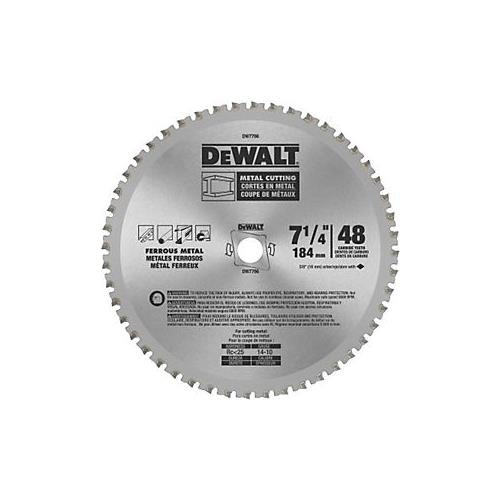 DEWALT DWA7766 48 Teeth Ferrous Metal Cutting 5/8-Inch arbor, 7-1/4-Inch
