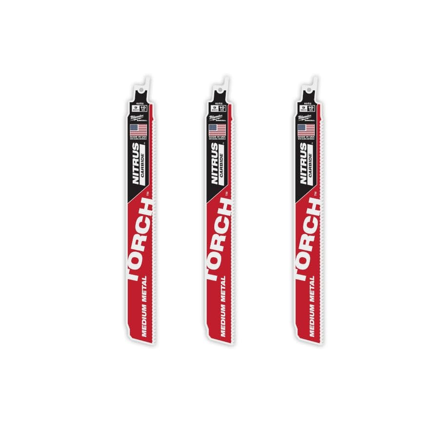 Milwaukee Electric (3 PACK)  48-00-6352  9" 10TPI Torch Blade