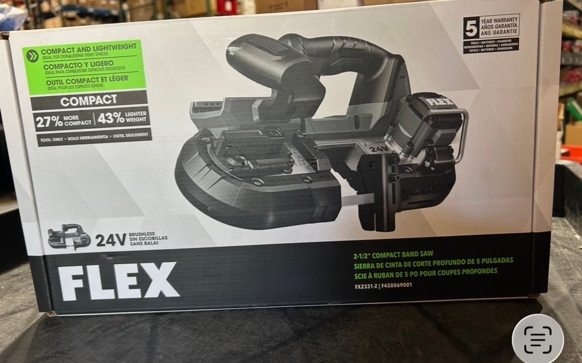 FLEX 24V Brushless Cordless 2-1/2-Inch Compact Band Saw Tool Only, Battery and Charger Not Included - FX2331-Z