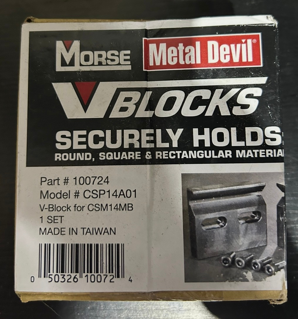 Morse Metal Devil CSP14AO1, V-blocks, vise accessory, 1 set
