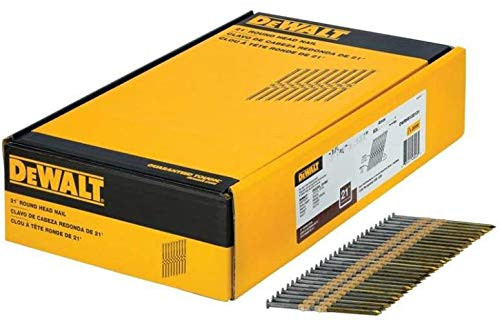 DEWALT (2000 QTY)  DWRHS8DR113 21° Round Head Nail Gun Nails 2-3/8" x .113"