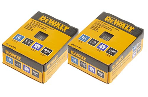 DEWALT (2,500 per Box)  DCS16150 1-1/2in. 16 Gauge Straight Finish Nail