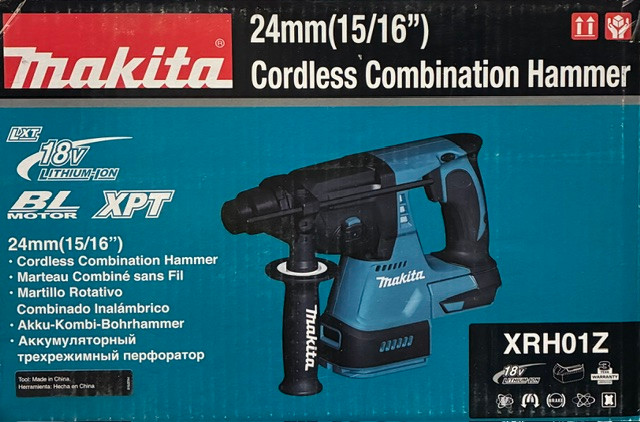Makita XRH01Z 18V LXT Lithium-Ion Brushless Cordless 1-Inch Rotary Hammer Accepts SDS-PLUS Bits