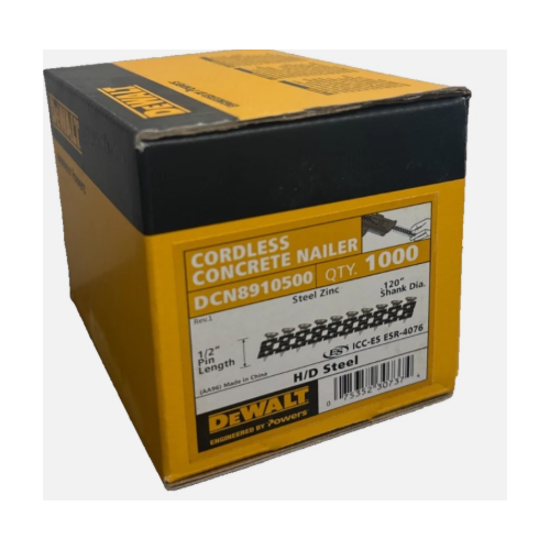 DEWALT DCN8910500 Concrete Nailer Pins 1/2" x .120" QTY 1000