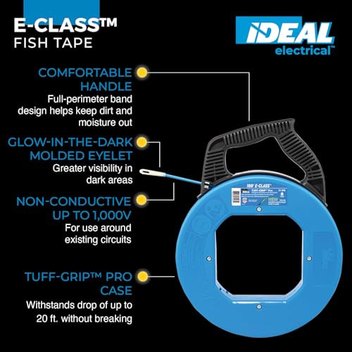 Ideal  (31-046) E-Class Fish Tape, 100 ft, Glow-in-Dark