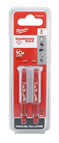 Miluwakee 49-56-0501 Diamond MAX 1/4inch Diamond Grit Hole Saw 2 Pack