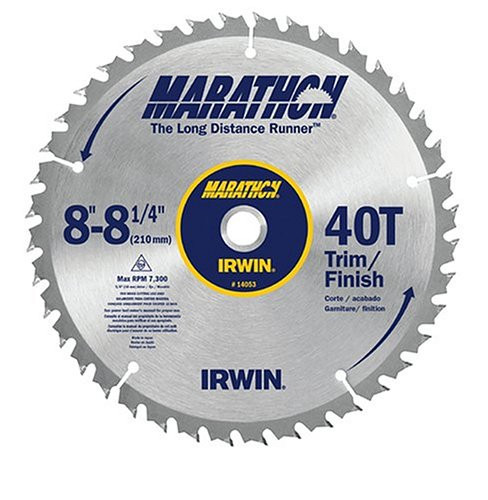 Irwin Industrial Tools 14053 8-1/4-Inch 40-Teeth Universal Arbor Miter and Ta...