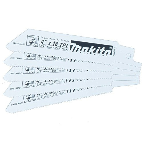 Makita 723063-A-5 4-Inch 18-TPI Metal Cutting Reciprocating Saw Blade