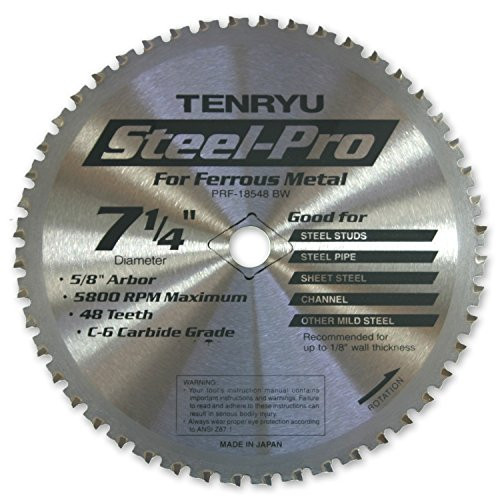 Tenryu PRF-18548BW STEEL-PRO 7-1/4"" Steel Cutting Carbide Tipped Saw Blade